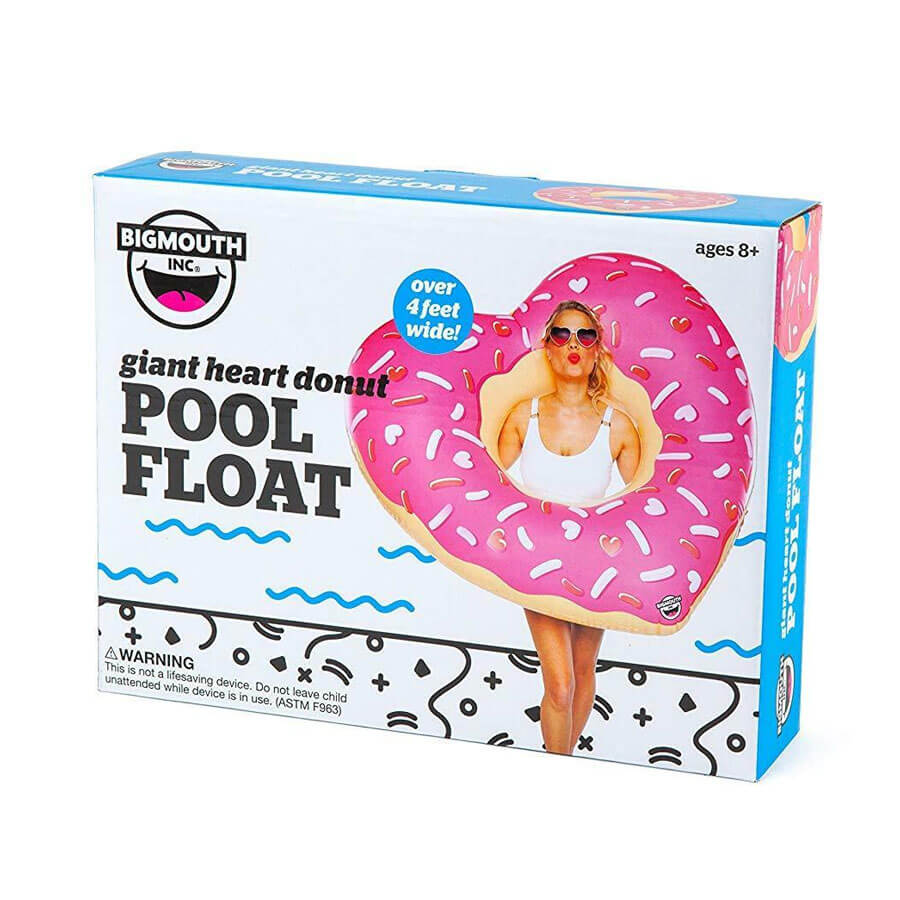 Flotador Donut rosa Gigante con forma de Corazón