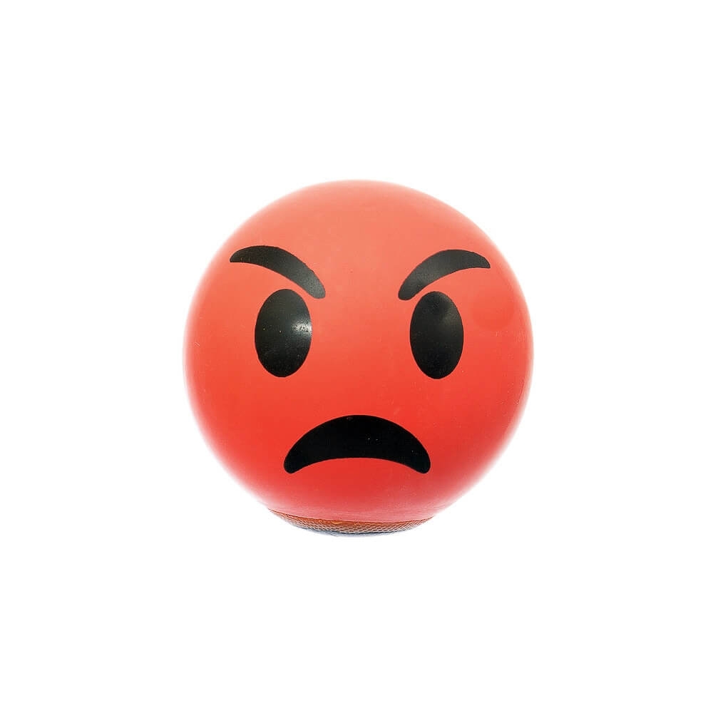 Pelota antiestrés emoticono enfadado