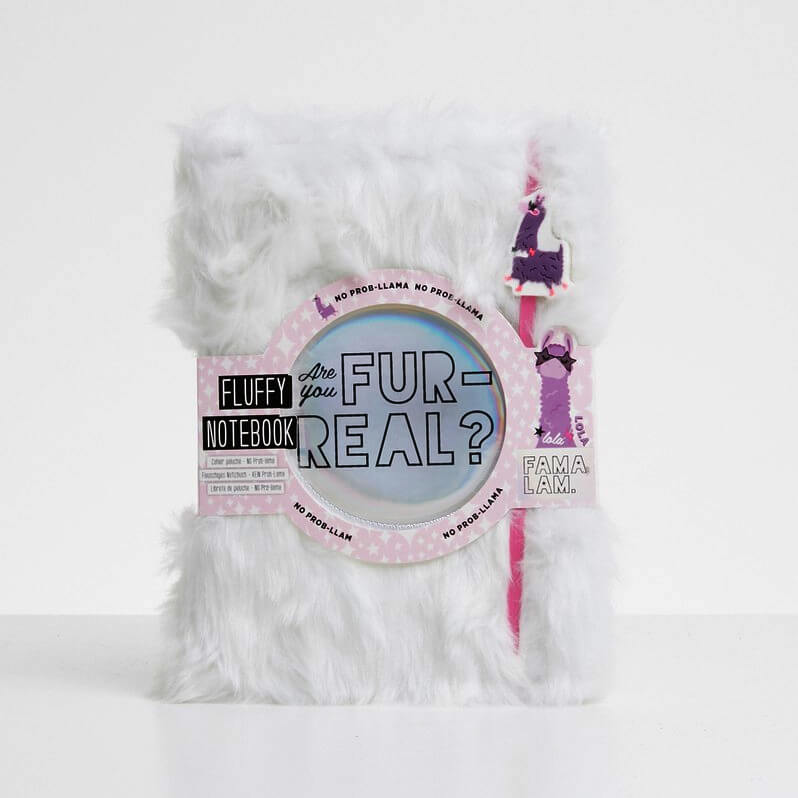 Libreta de felpa Llama Famalam "Are you FUR-REAL?"