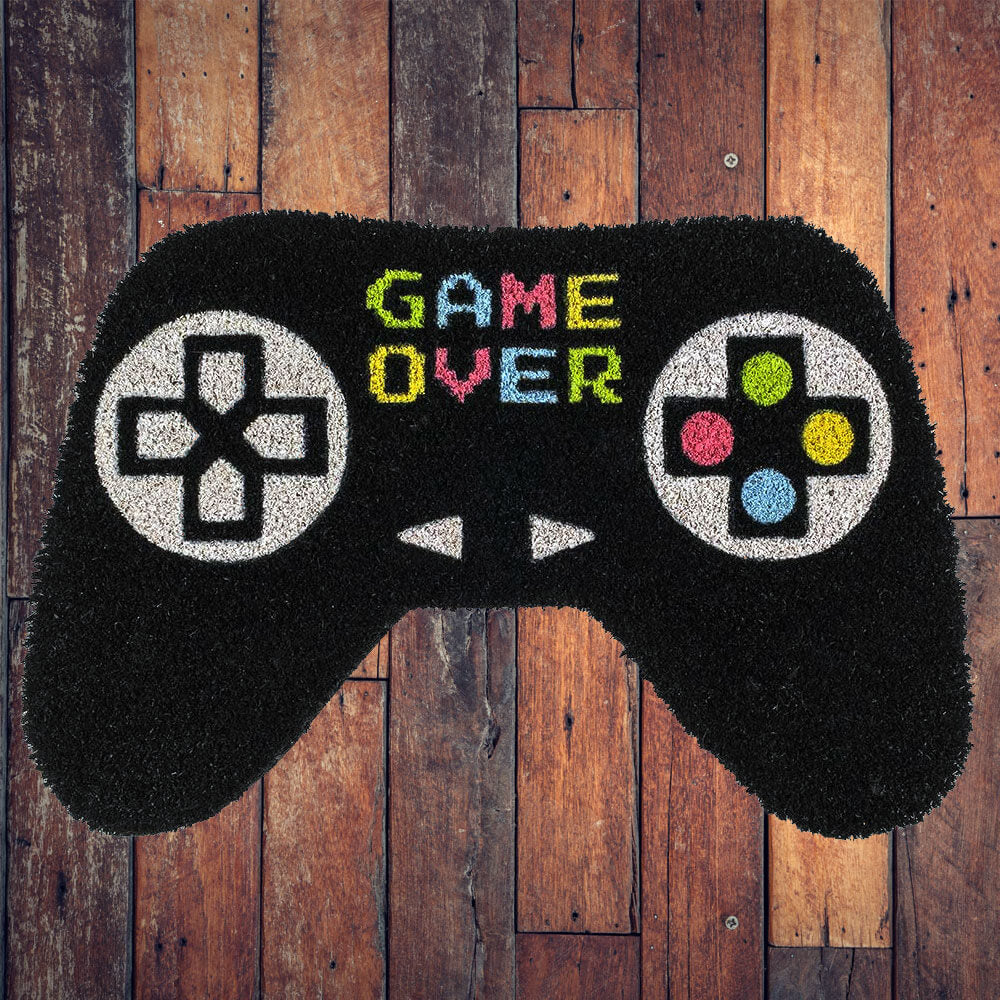 Felpudo Game Over con forma de mando de videoconsola
