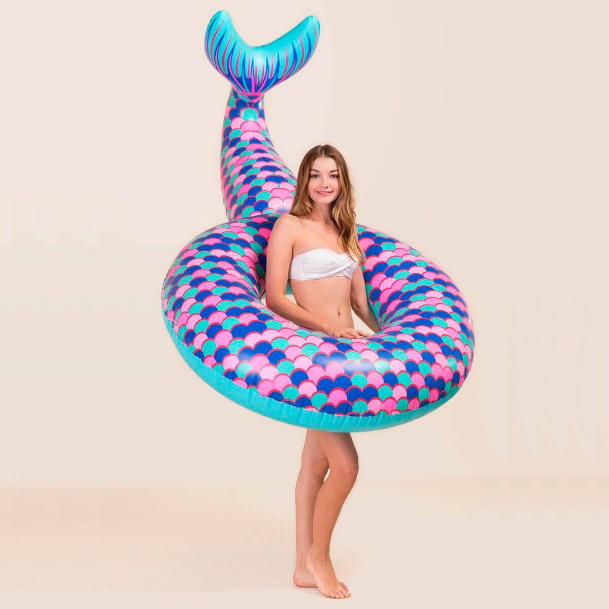 Flotador cola de Sirena hinchable