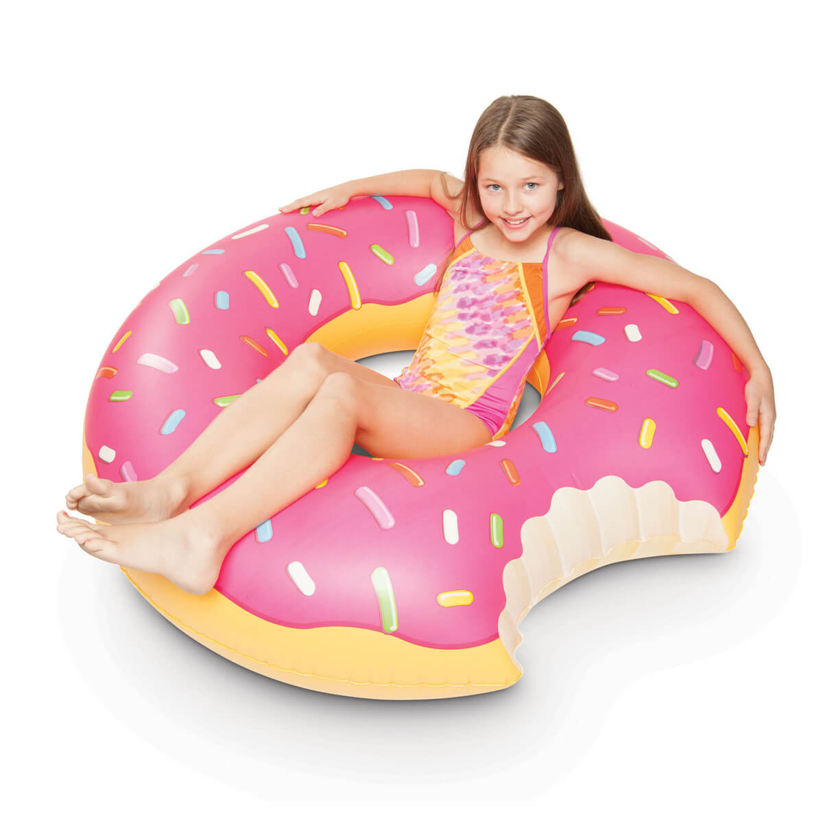 Flotador donut gigante chocolate rosa