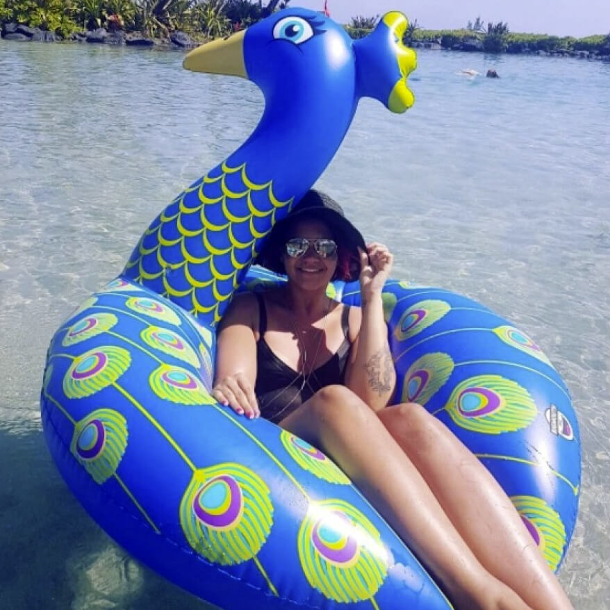Flotador Pavo Real gigante hinchable