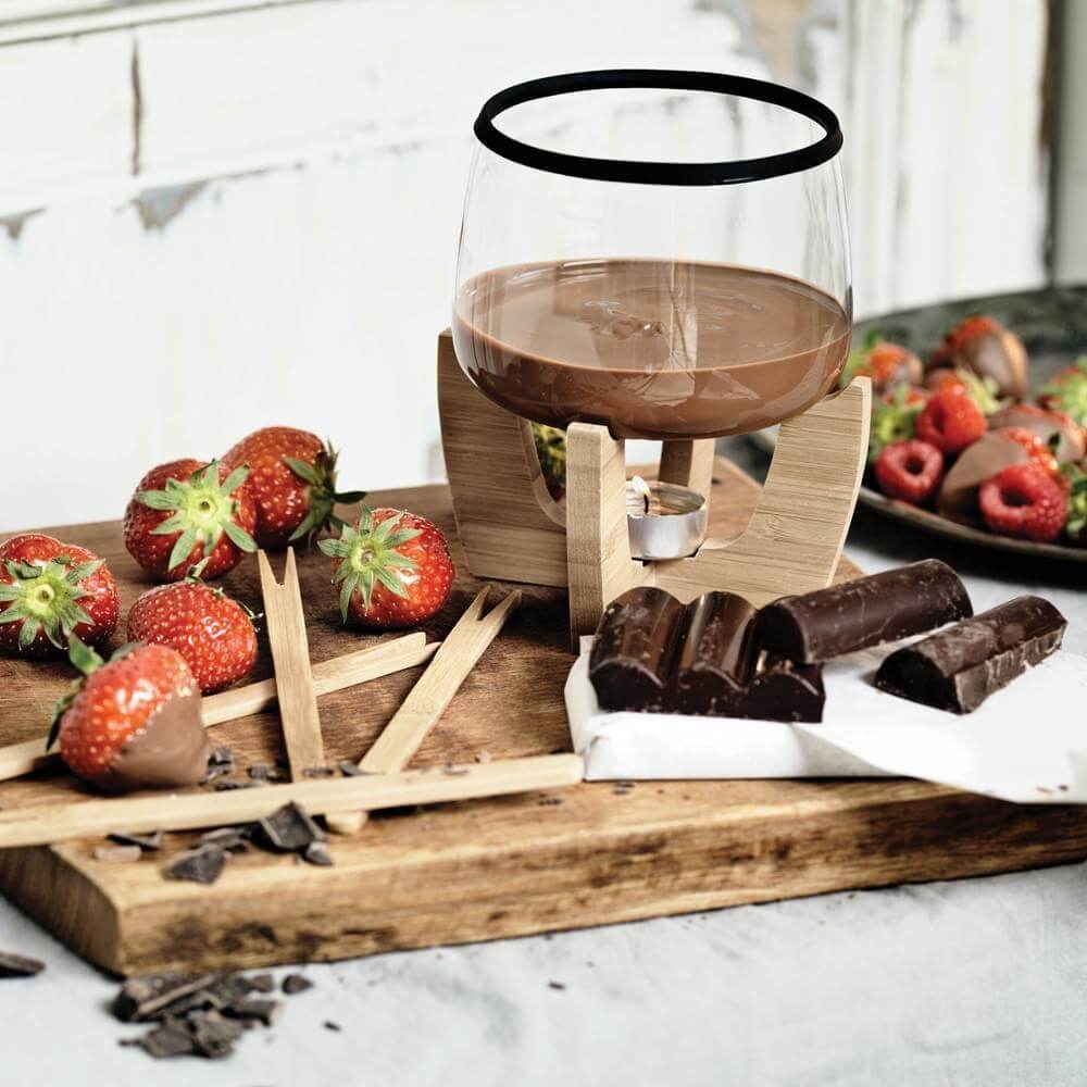Set de Fondue de chocolate "Cocoa" con vela