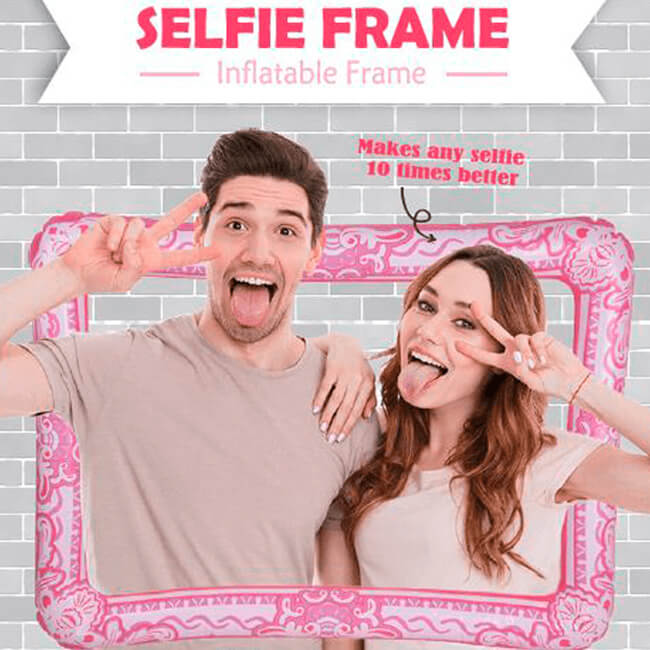 Marco de fotos Hinchable para selfies de color Rosa