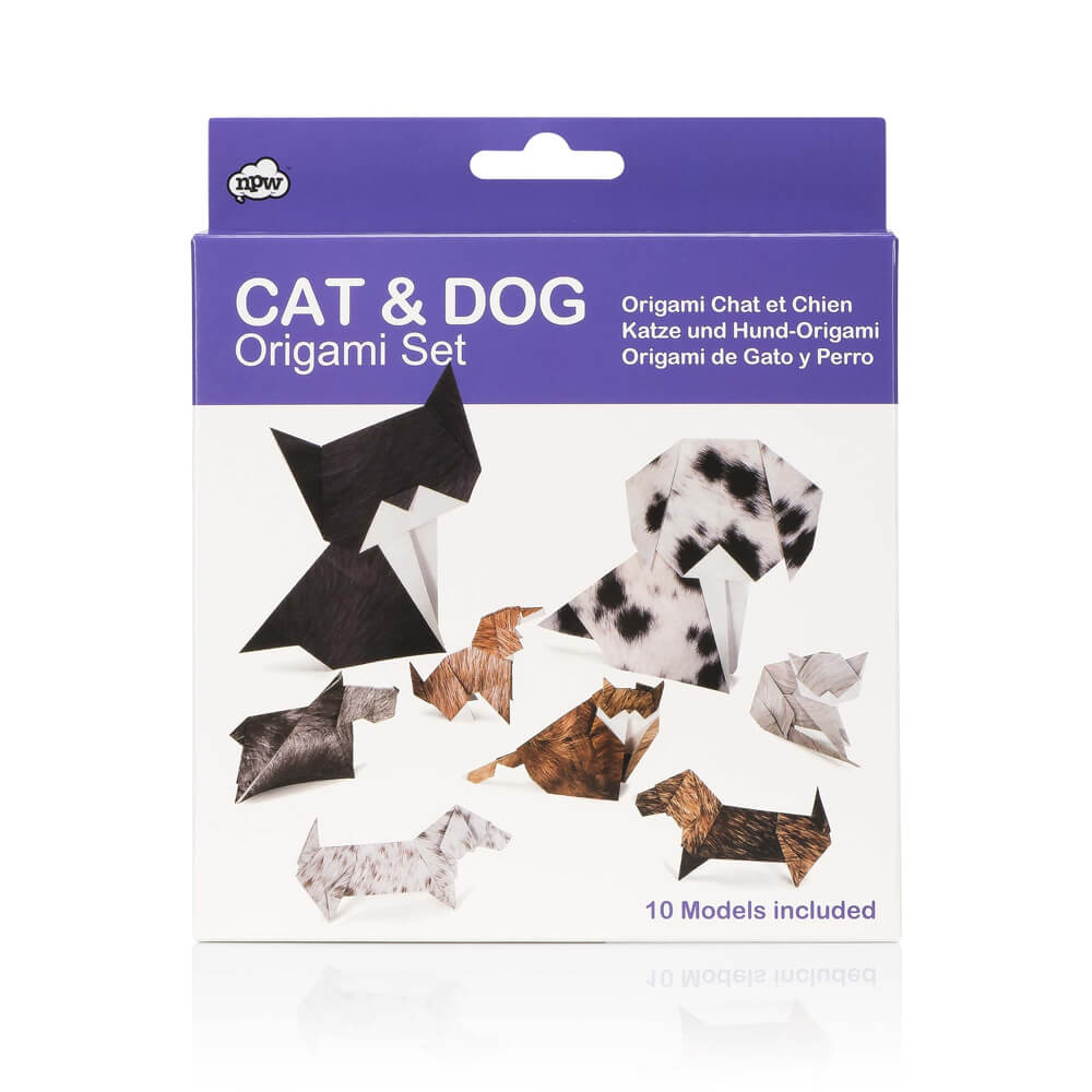 Set para hacer Gatos y Perros de Origami (10 modelos)