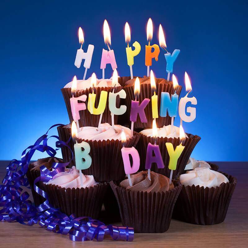 Velas de cumpleaños Happy Fucking Bday