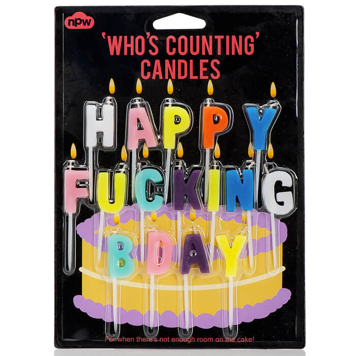 Velas de cumpleaños Happy Fucking Bday