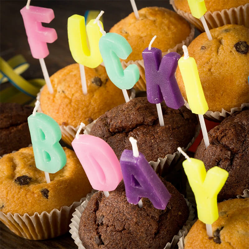 Velas de cumpleaños Happy Fucking Bday
