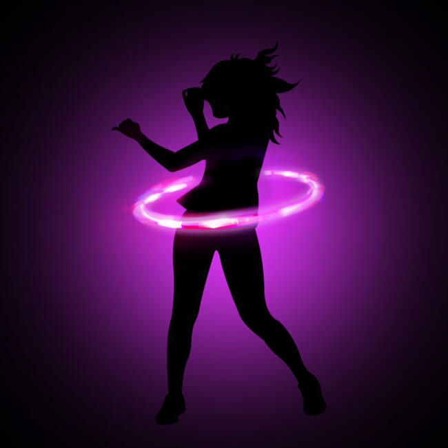 Hula Hoop luminoso de 8 piezas desmontables