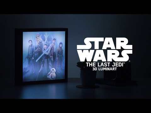 Caja luminosa 3D Last Jedi Star Wars
