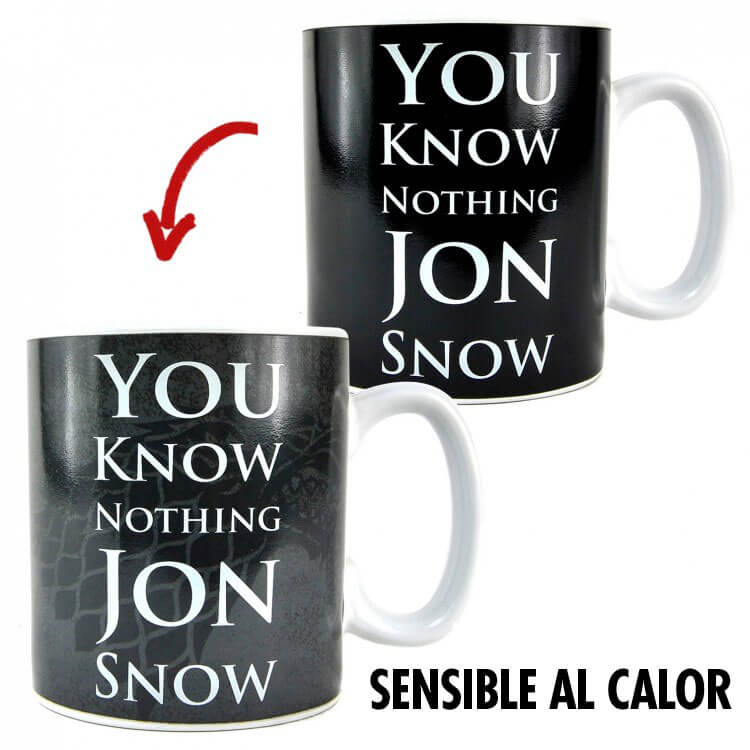 Taza termosensible You Know Nothing Jon Snow, de Juego de Tronos