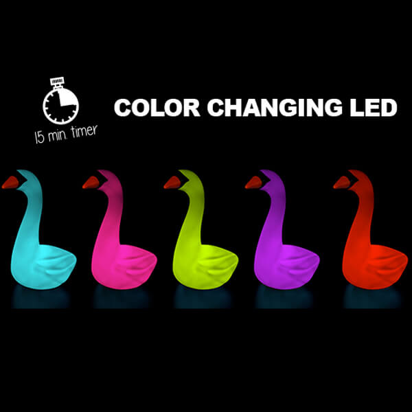 Lámpara ambiental Cisne cambia de color