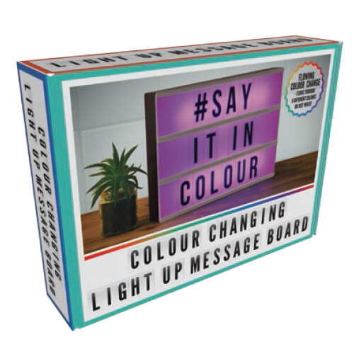 Caja de luz que cambia de color para decorar con mensajes