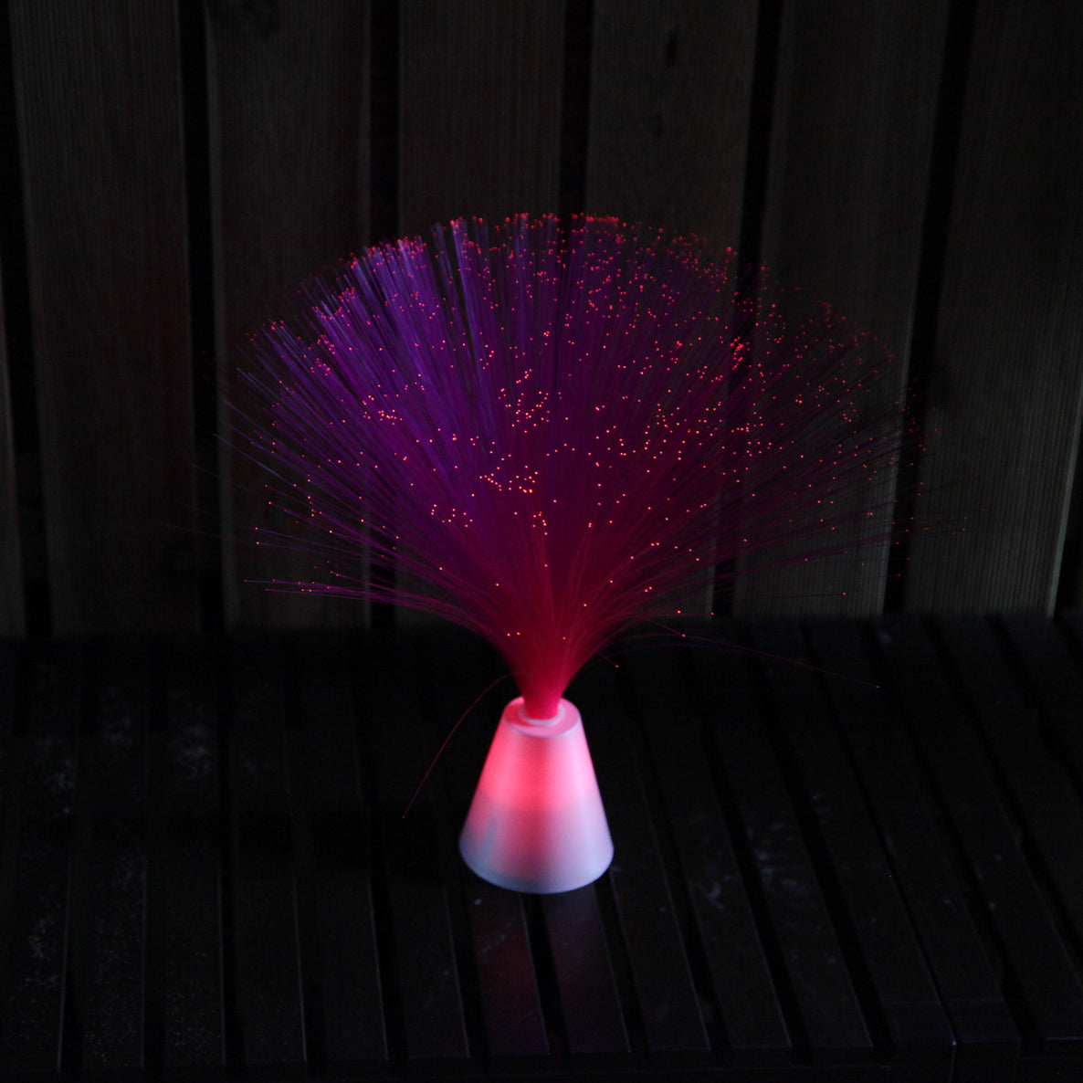 Lámpara mini de fibra rosa