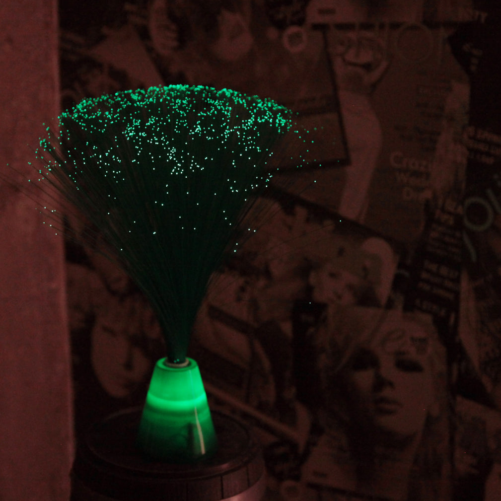 Lámpara mini de fibra verde