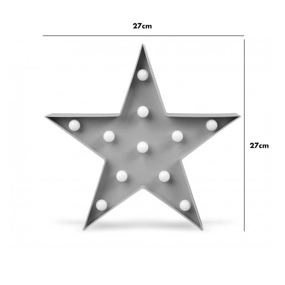 Lámpara decorativa led con forma de Estrella 27cm