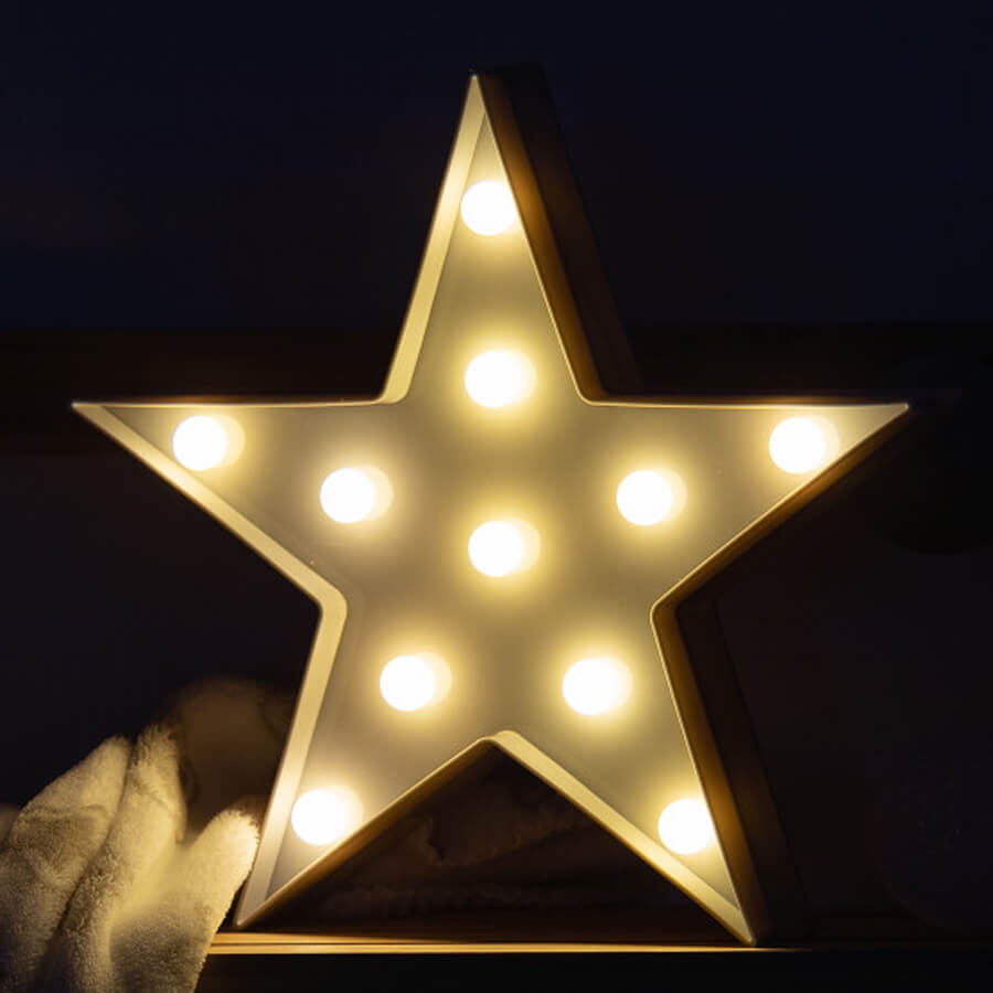 Lámpara decorativa led con forma de Estrella 27cm