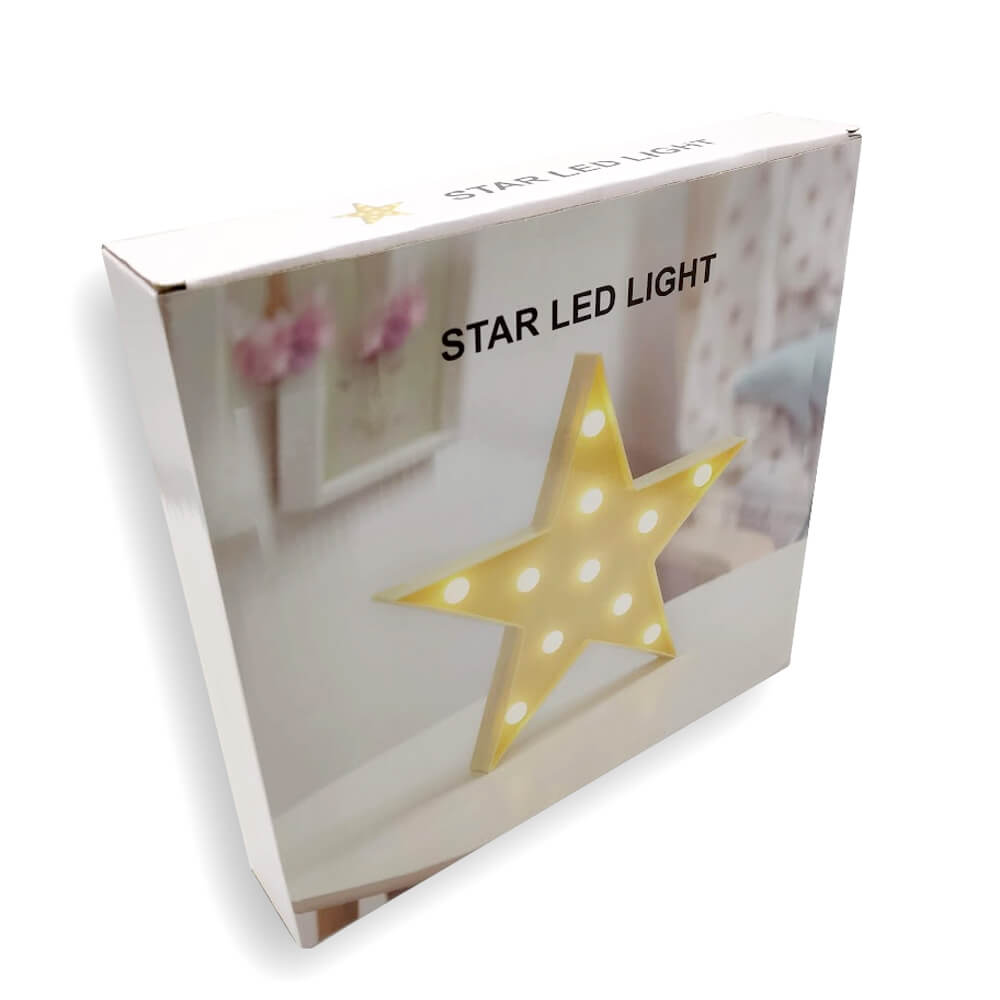 Lámpara decorativa led con forma de Estrella 27cm