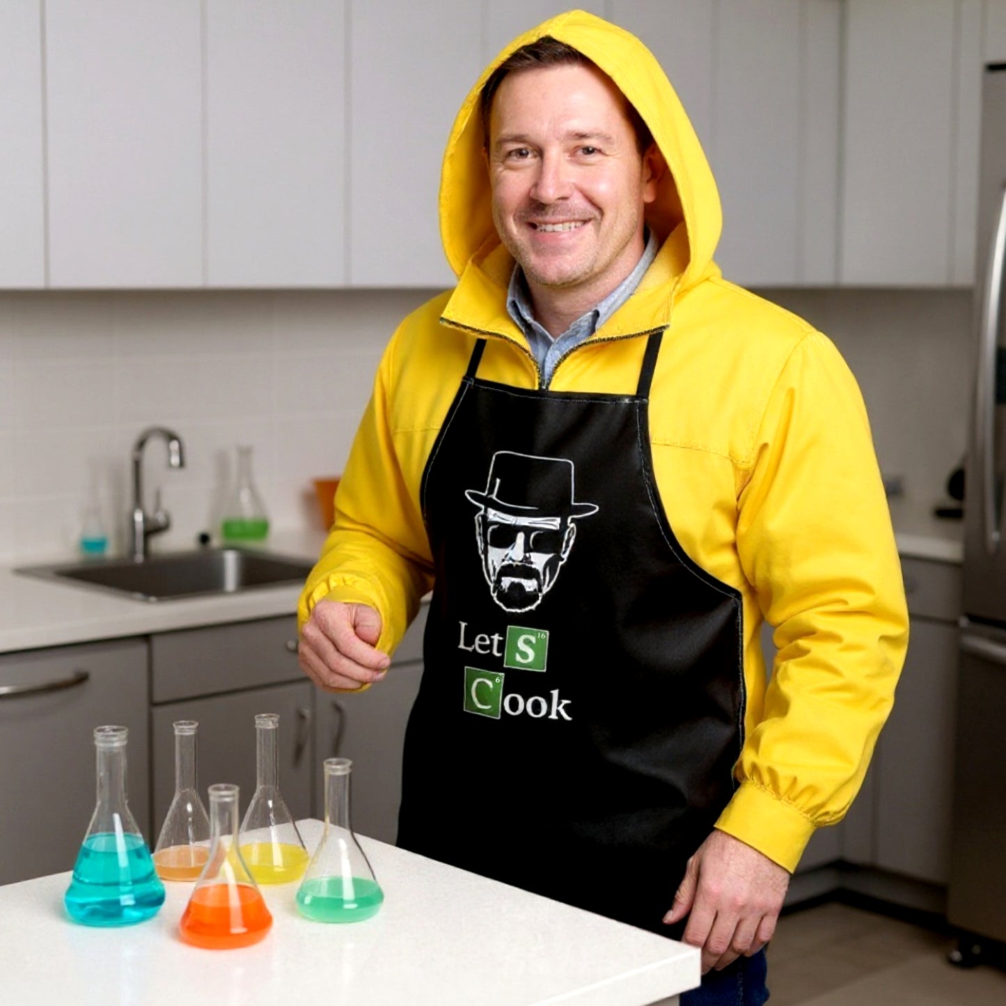 Delantal fan Art Grill Let's COOK, para fans de Breaking Bad