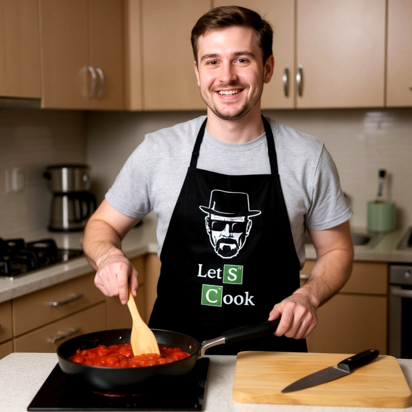 Delantal fan Art Grill Let's COOK, para fans de Breaking Bad
