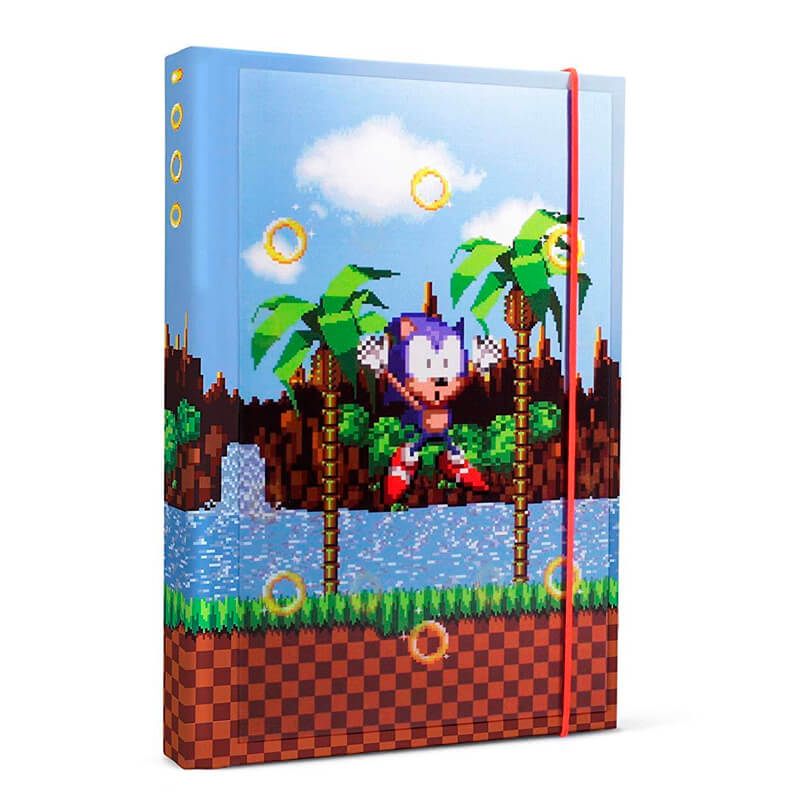 Libreta A5 lenticular de Sonic the Hedgehoc modelo anillas