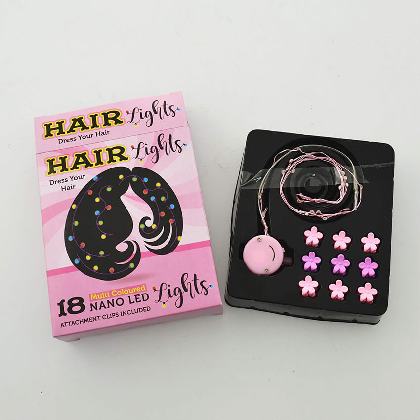 Luces nano LEDs para el cabello con clips