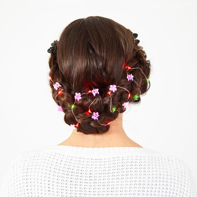 Luces nano LEDs para el cabello con clips
