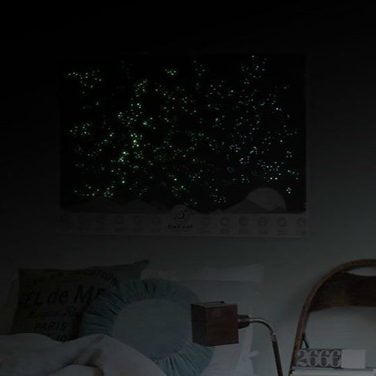 mapa estelar fluorescente