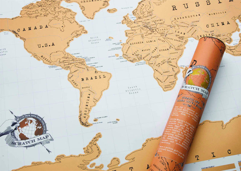 Póster Mapamundi para rascar "Scratch Map"