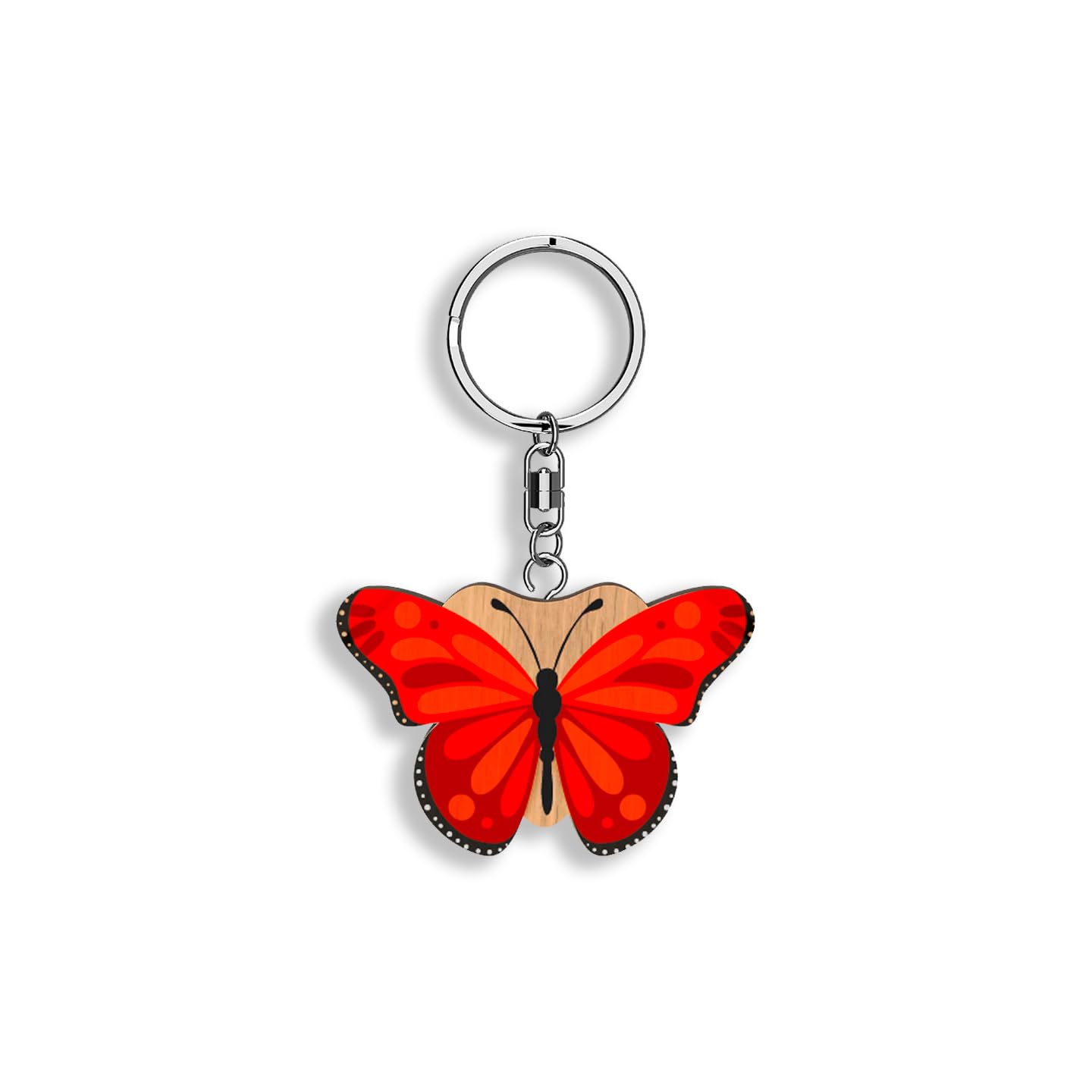 Llavero de madera con forma de Mariposa (varios colores)
