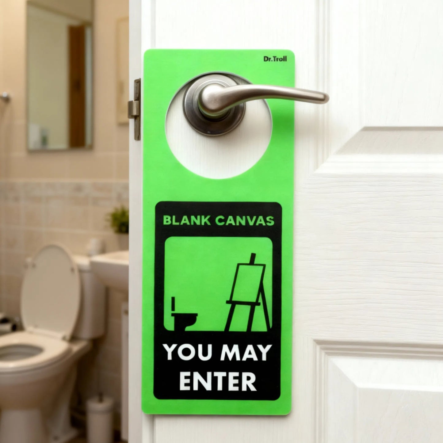 POMING Do Not Disturb Master Piece in Progress - You May Enter. Ideal para colgar en la puerta del lavabo