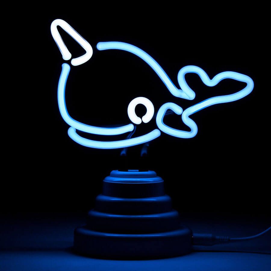 Lámpara ballena Narval de neón
