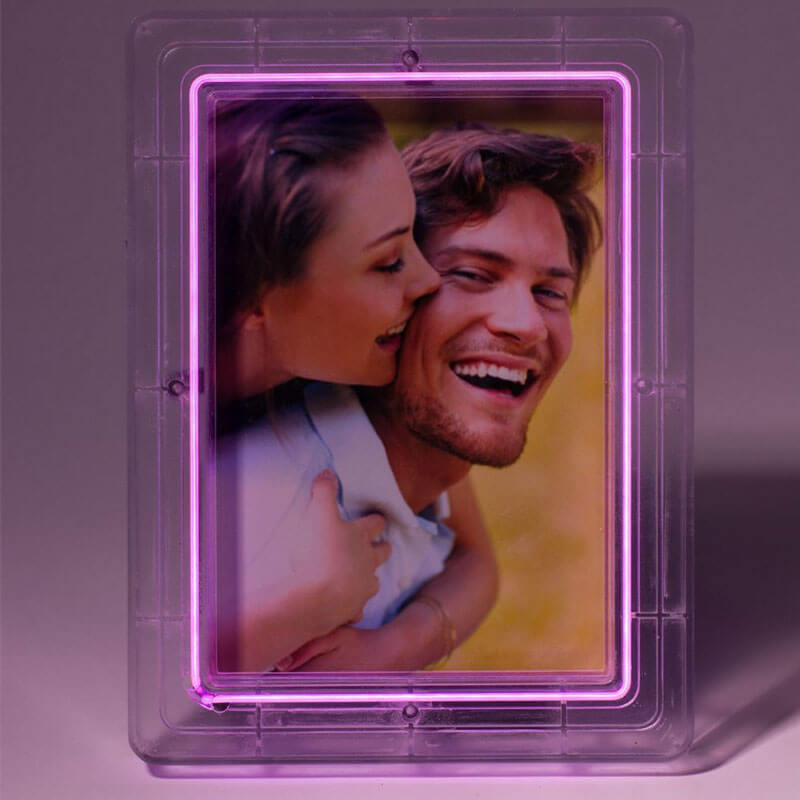 Marco para fotos con luz de neón