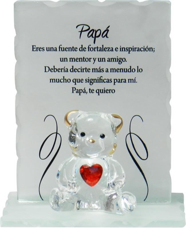 Osito de cristal "Papá"