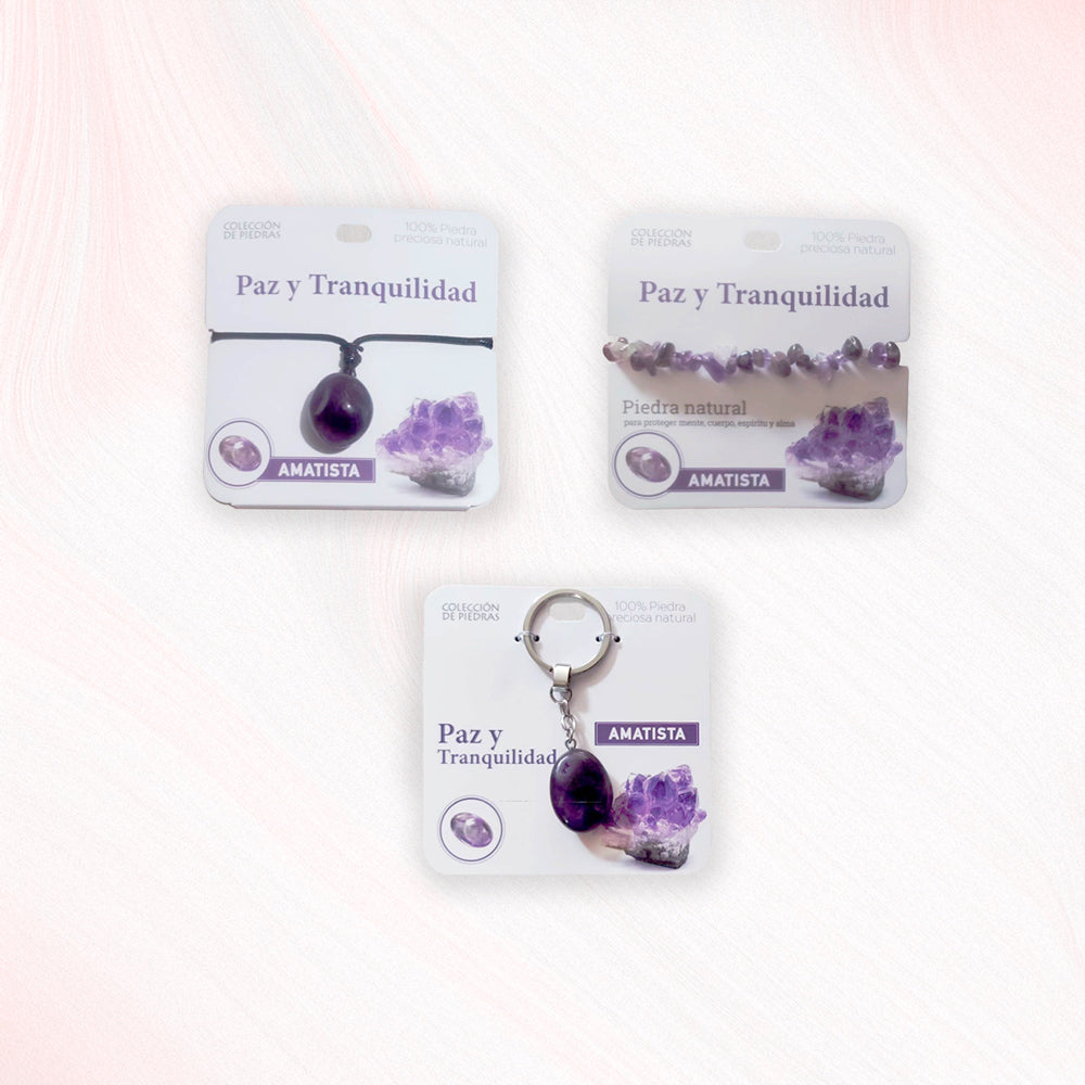 Mind Souls piedra Amatista para Paz y Tranquilidad