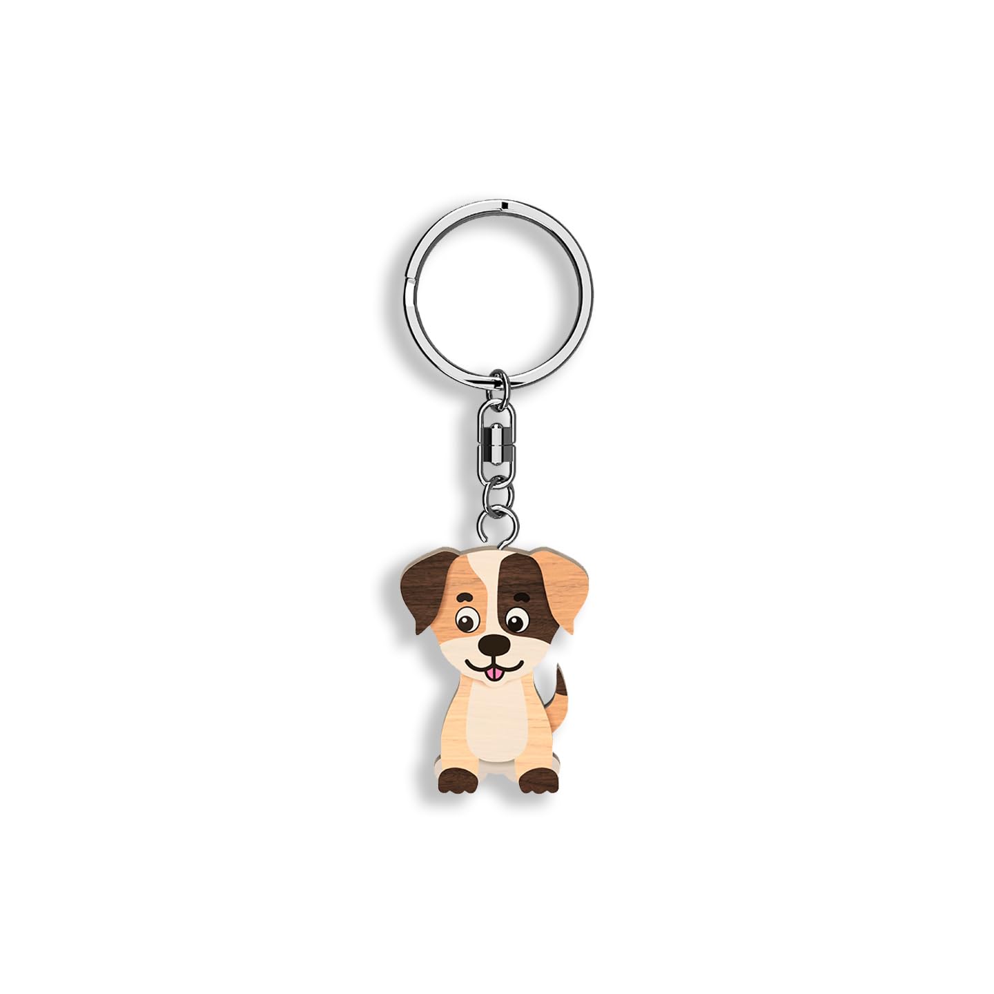 Llavero de madera con forma de Perrito (varios modelos)