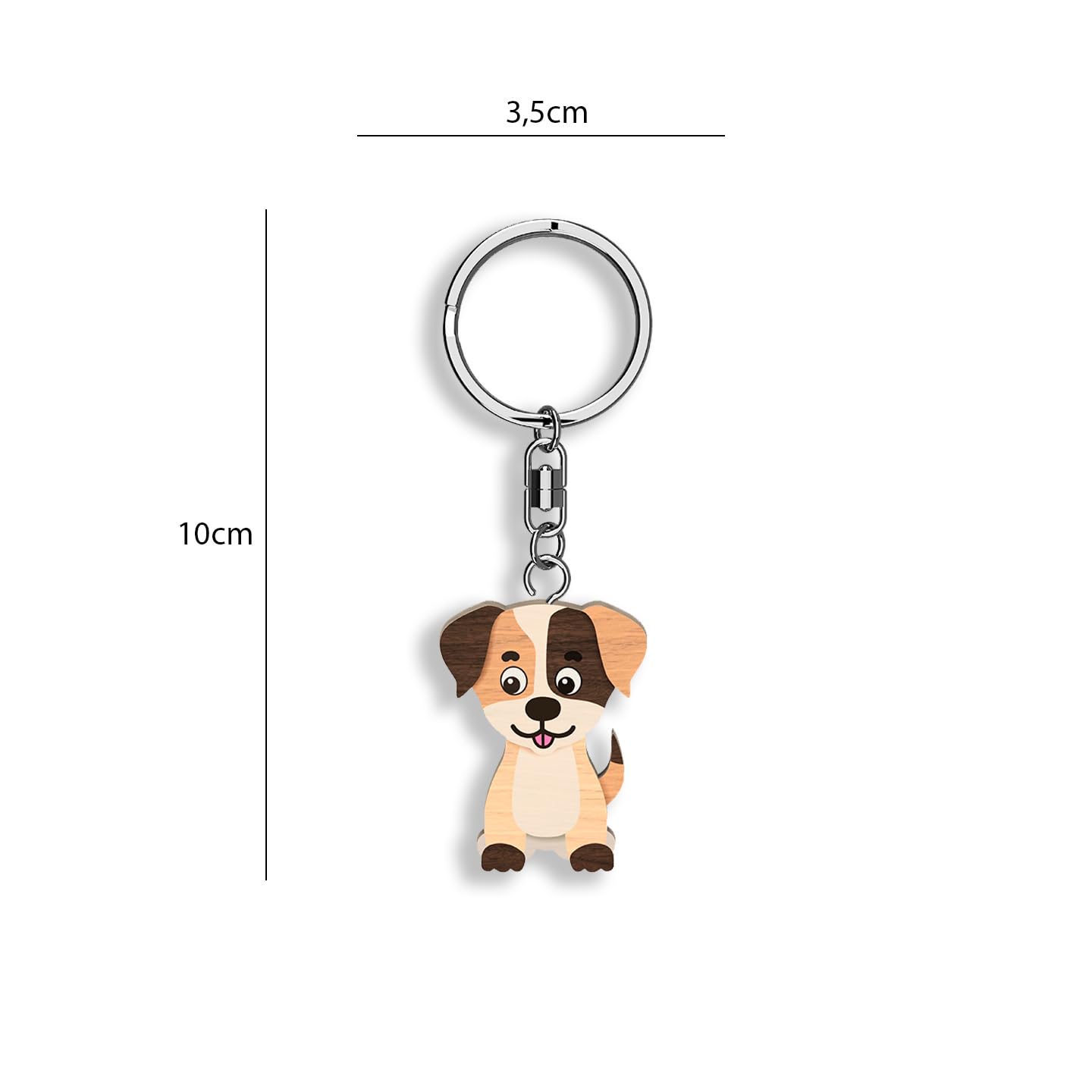 Llavero de madera con forma de Perrito (varios modelos)