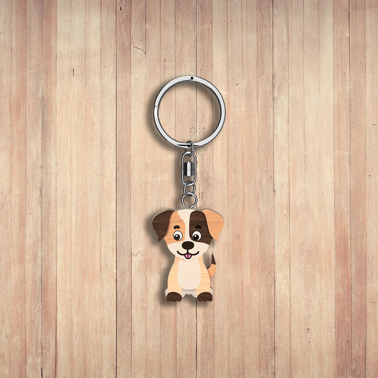 Llavero de madera con forma de Perrito (varios modelos)