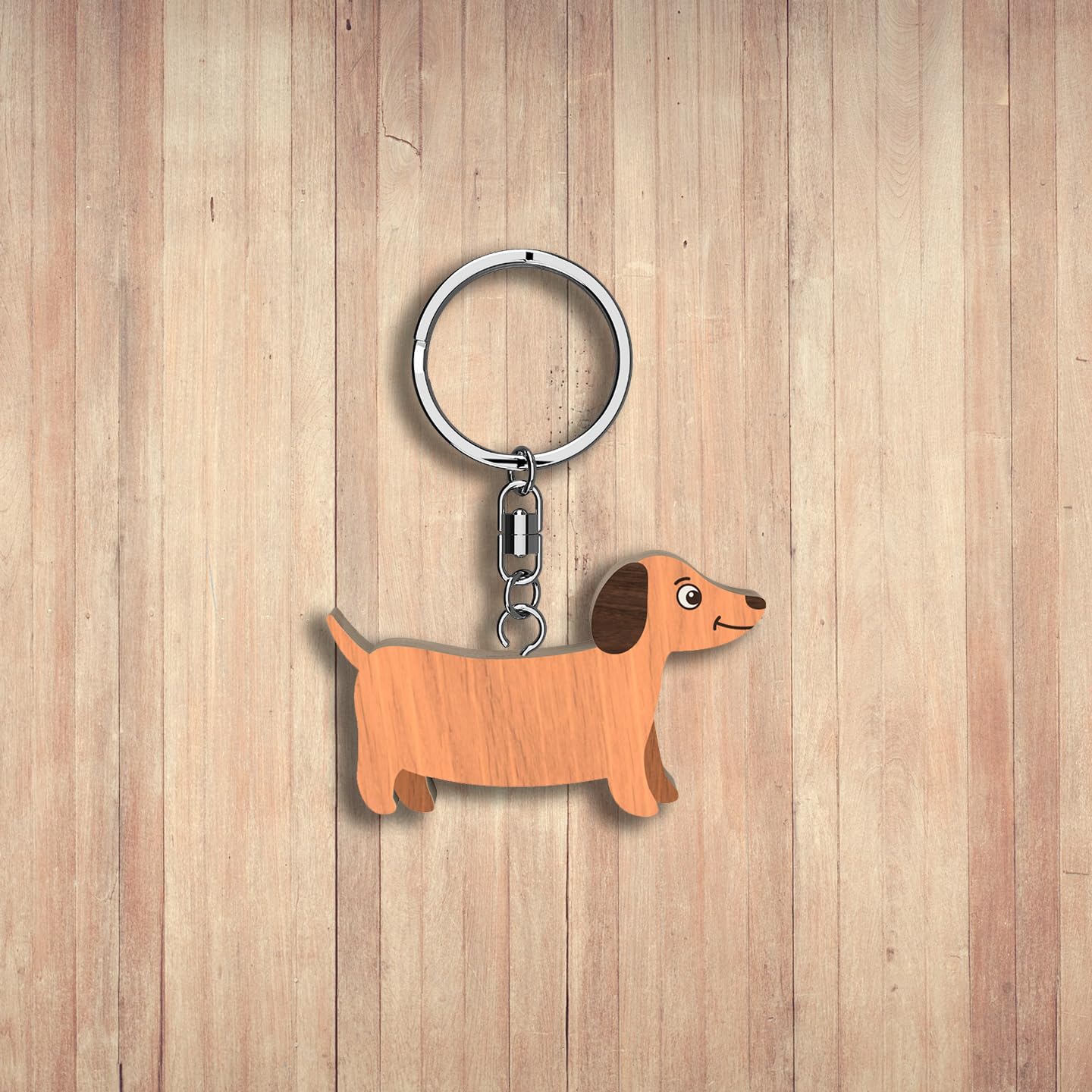 Llavero de madera con forma de Perrito (varios modelos)