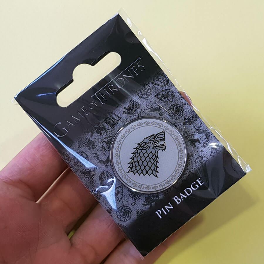 Pin emblema Huargo Stark, de Juego de Tronos