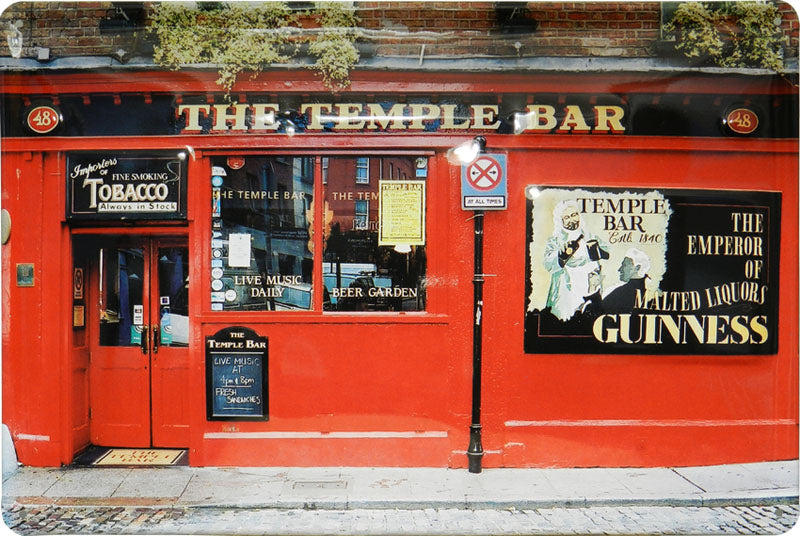 Placa decorativa metal de Temple Bar Dublín