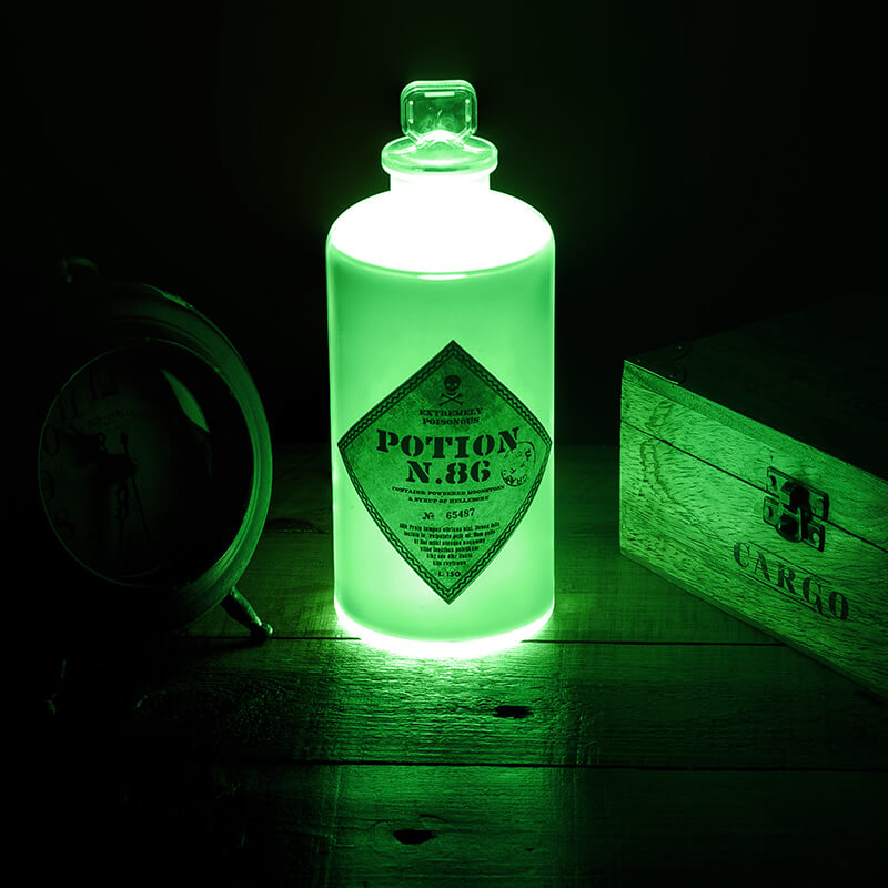 Lámpara botella con poción mágica de Harry Potter