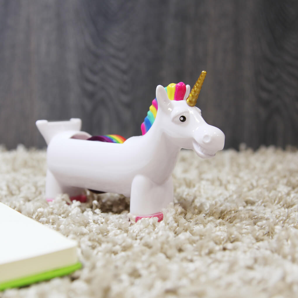 Unicornio Portacelo con celo multicolor