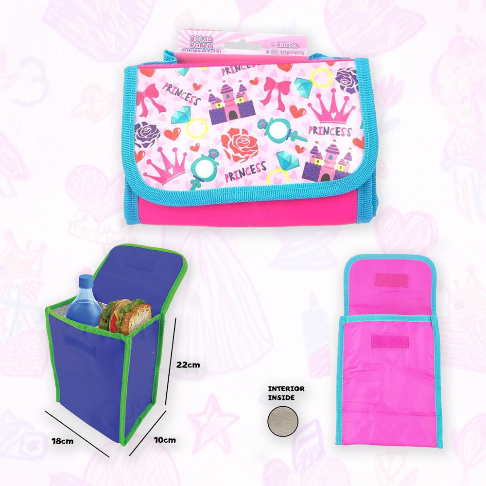 Bolsa térmica infantil porta alimentos Princess