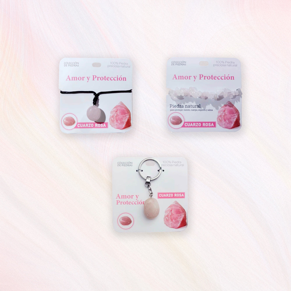Mind Souls piedra Cuarzo Rosa Amor y Protección