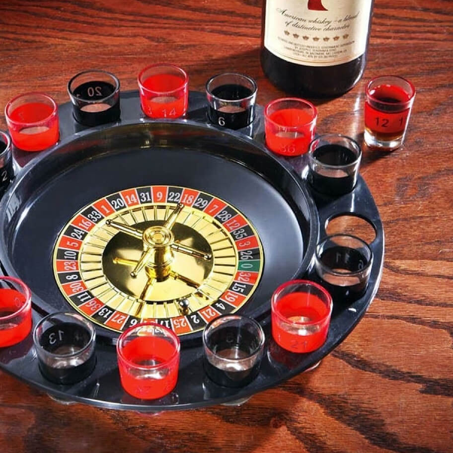 Juego ruleta con 16 vasos de chupito
