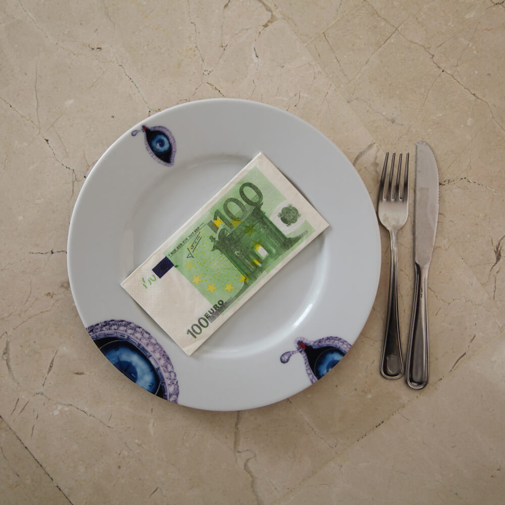 Servilleta de papel de 100 Euros