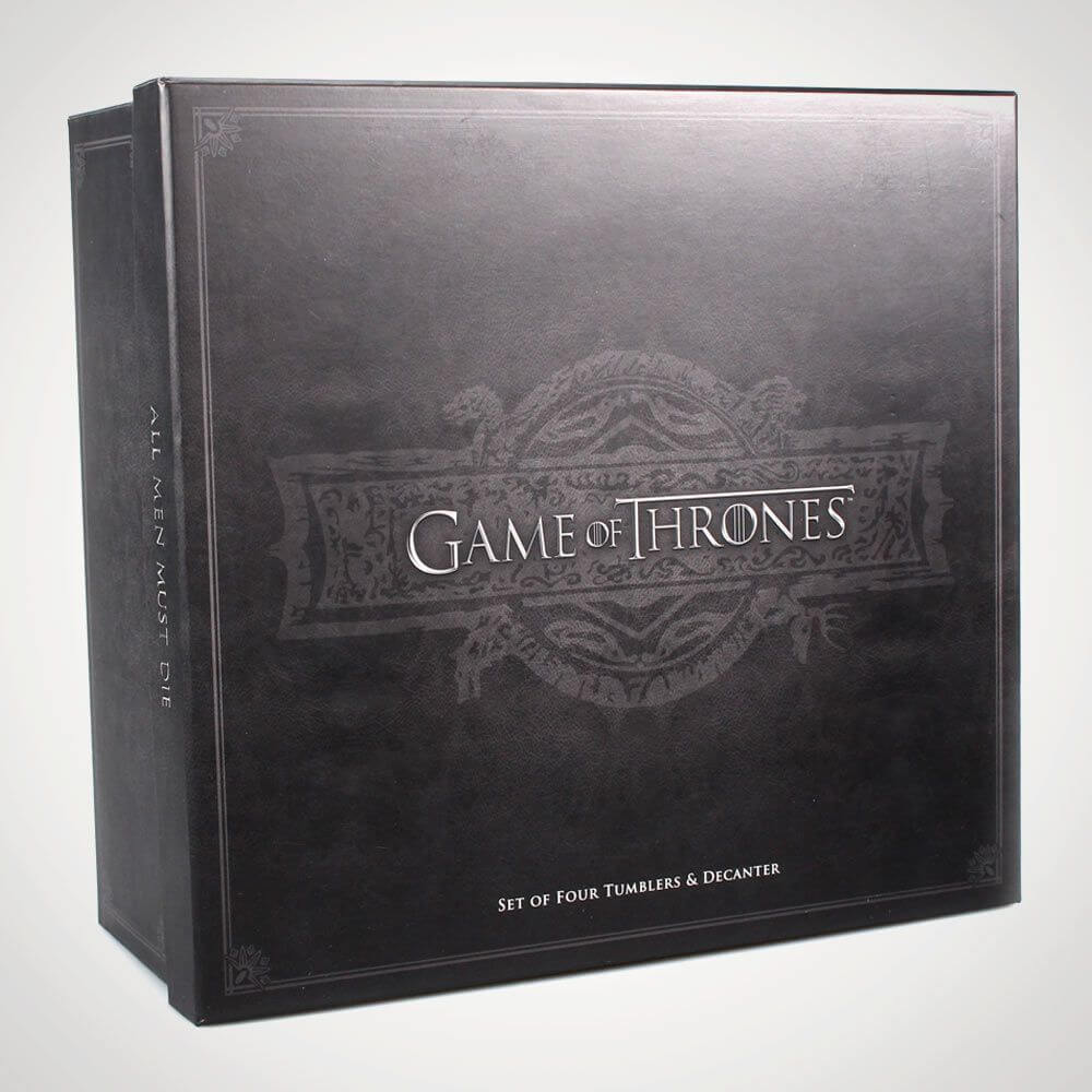 Set Premium Botella y 4 vasos de Juego de Tronos