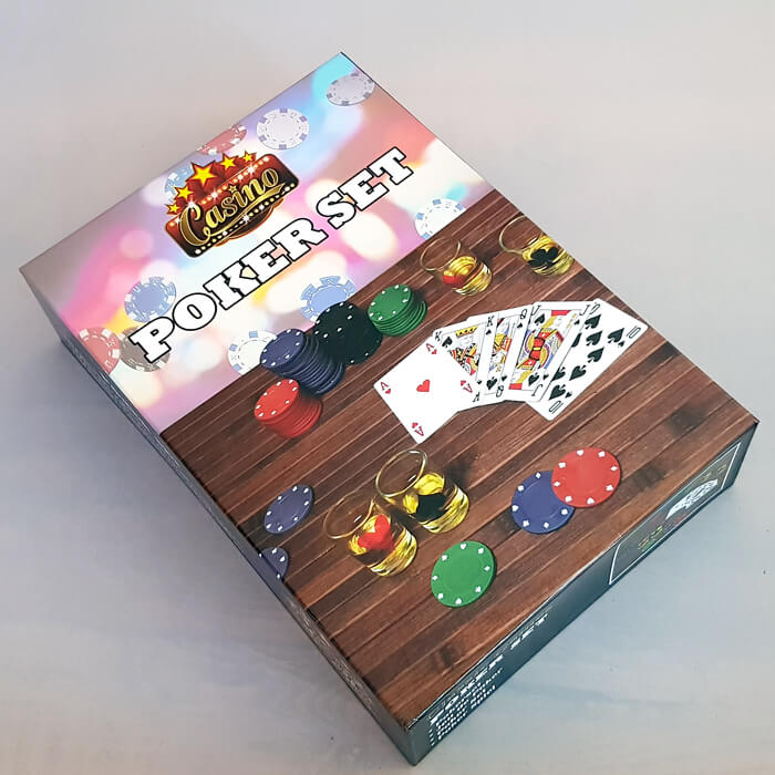 Set Juego de Poker con chupitos